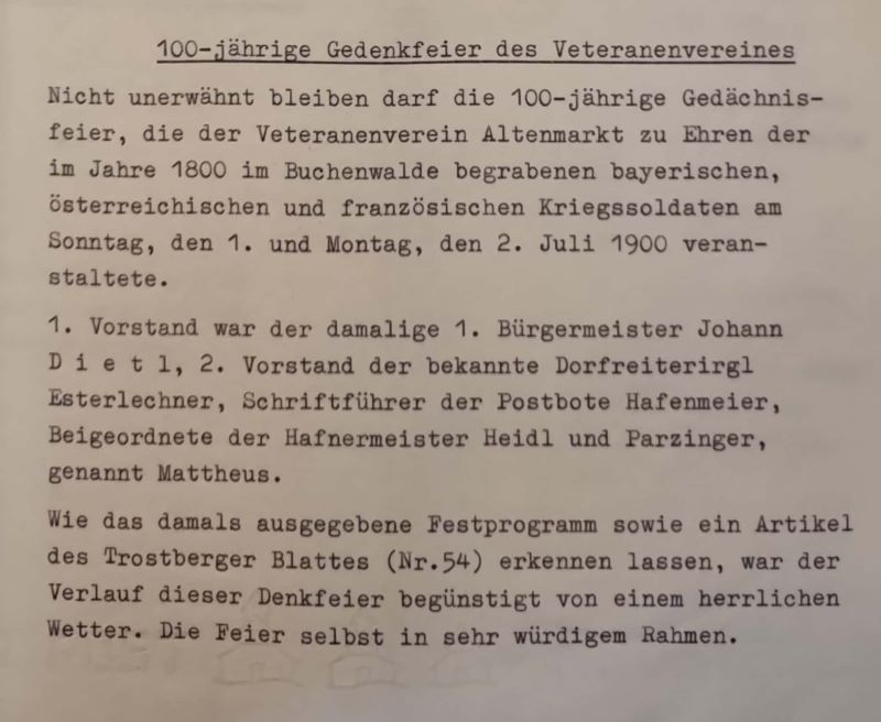 Ortschronik zum 100 jaehrigen Jubilaeum 1900 1 5 Teil IV Ortsgeschichte